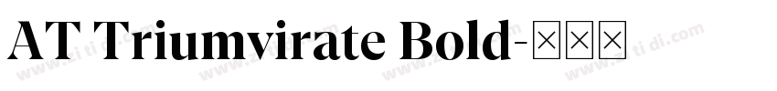 AT Triumvirate Bold字体转换